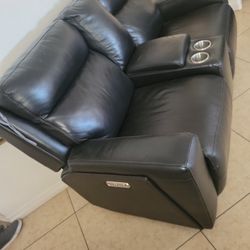 Two Set Recliner Leather Sofas