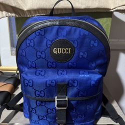 authentic Gucci Off the Grid Monogram Backpack Royal Blue