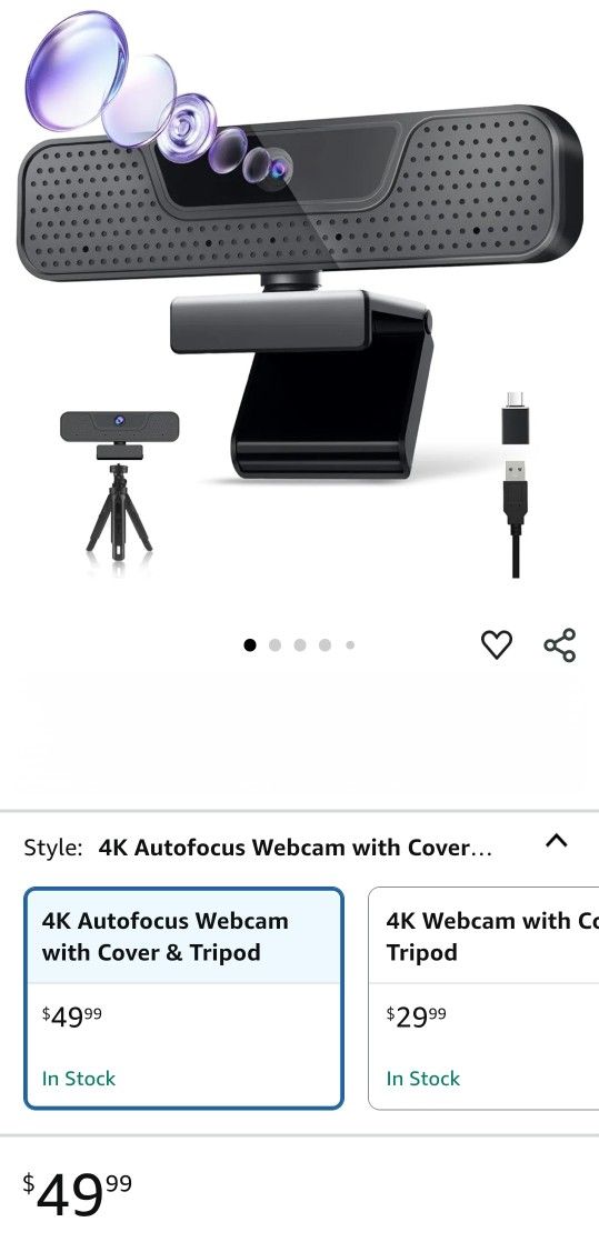 4K, 1080p HD Webcam for Facebook, Discord, Tiktok & more (HD video cam)