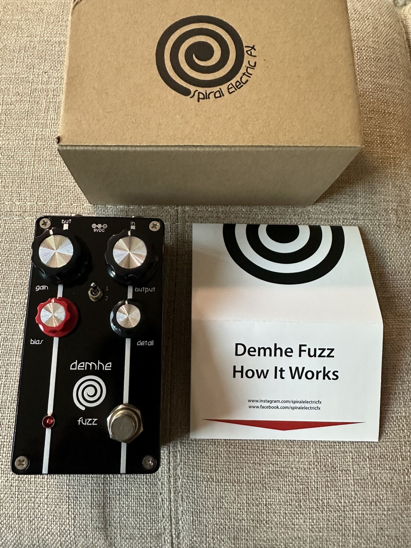 Spiral Electric Demhe Fuzz Guitar Bass Pedal