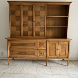Vintage - MCM - Mid Century Modern - Tomlinson Sophisticate Hutch & Credenza Cabinet 1966