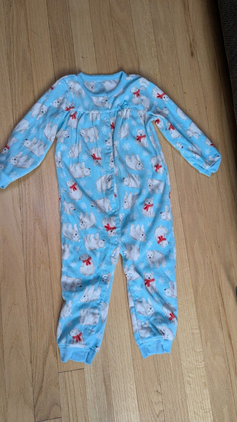 Carter's Christmas Baby Girls One Piece Pajamas - Cozy Fleece Size 24M