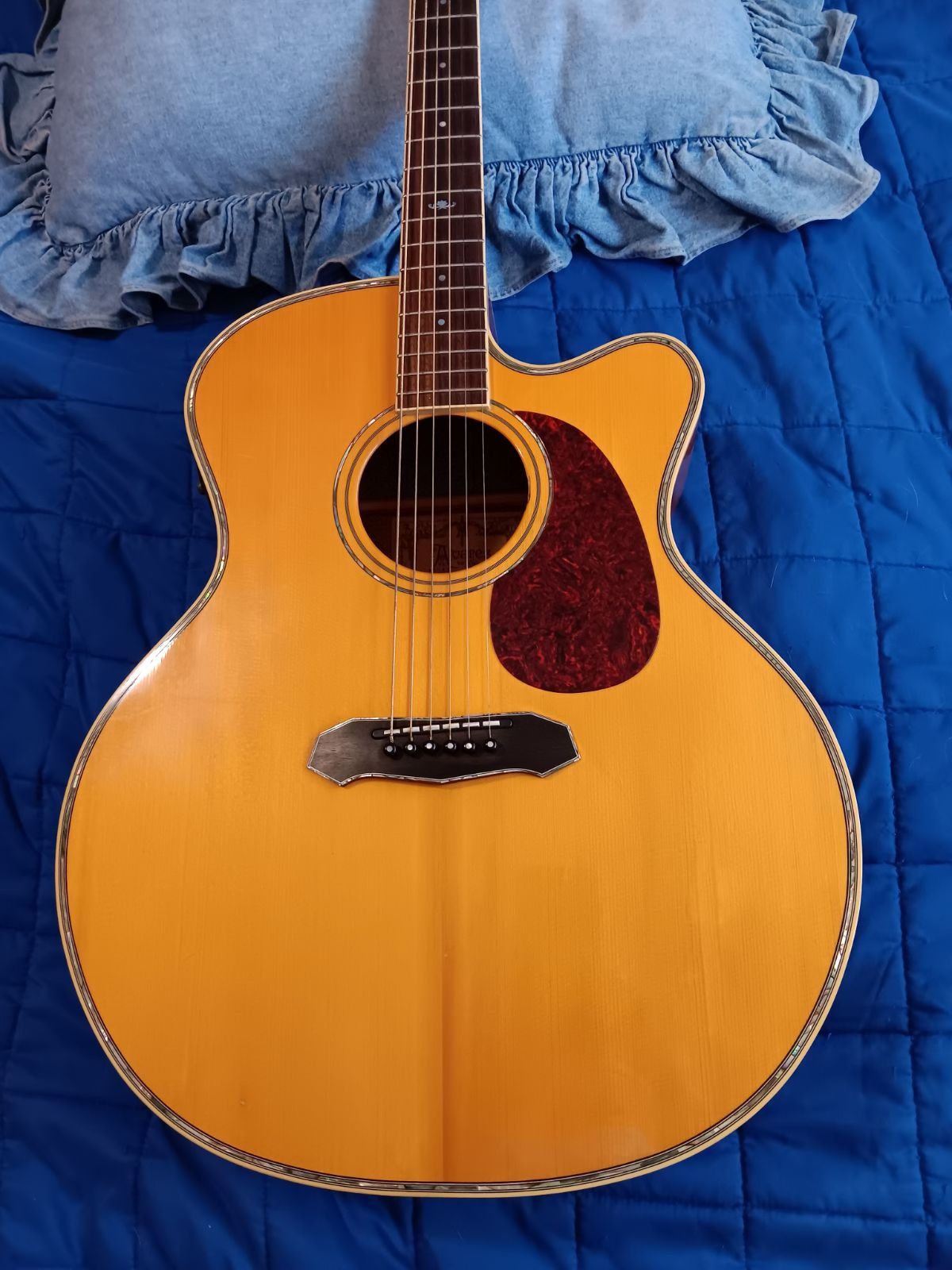 This guitar is an Alvarez Yairi. It is model GY-2. Made by Kazuo Yairi. Serial No. 49041