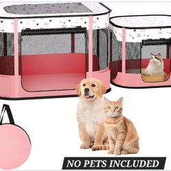 Desell Portable Cat Playpen, 8-Rod Reinforced Kitten Dog