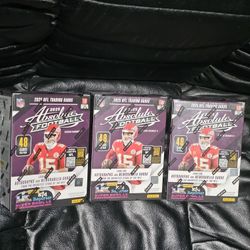 2025 Absolute Football Cards! 3x Blaster Box Lot! Find KABOOM Inserts? New Factory Sealed