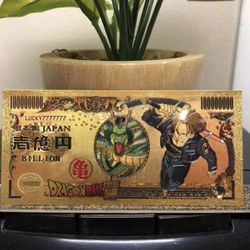 Trunks (Dragon Ball Z) 24k Gold Plated Banknote