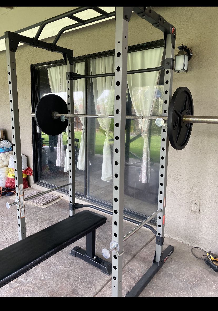 Power Rack,Bench,Weights, Barbell