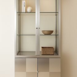 Cranium Calais Modern Contemporary Satin Chrome Curio