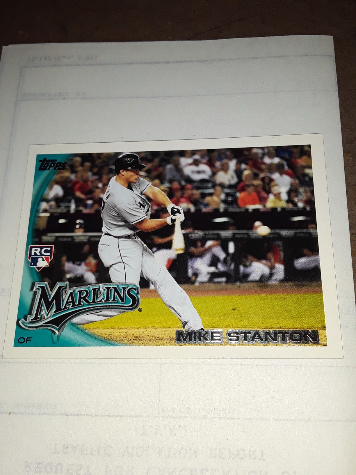 2010 Topps Update, Giancarlo Stanton rookie card.