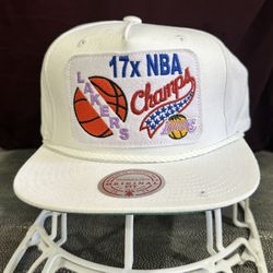 Gorra ajustable con cierre a presión de cuerda de golfista Mitchell & Ness de Los Angeles Lakers, talla 17