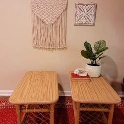 Vintage Bamboo End Tables