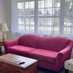 PRICE DROP! Genuine La-Z-Boy Red Sofa – Excellent Condition – Must See!