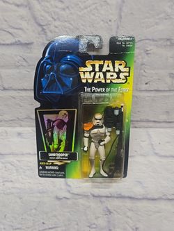 Star Wars Green Card Holo POTF2 Sandtrooper Hasbro Green Card