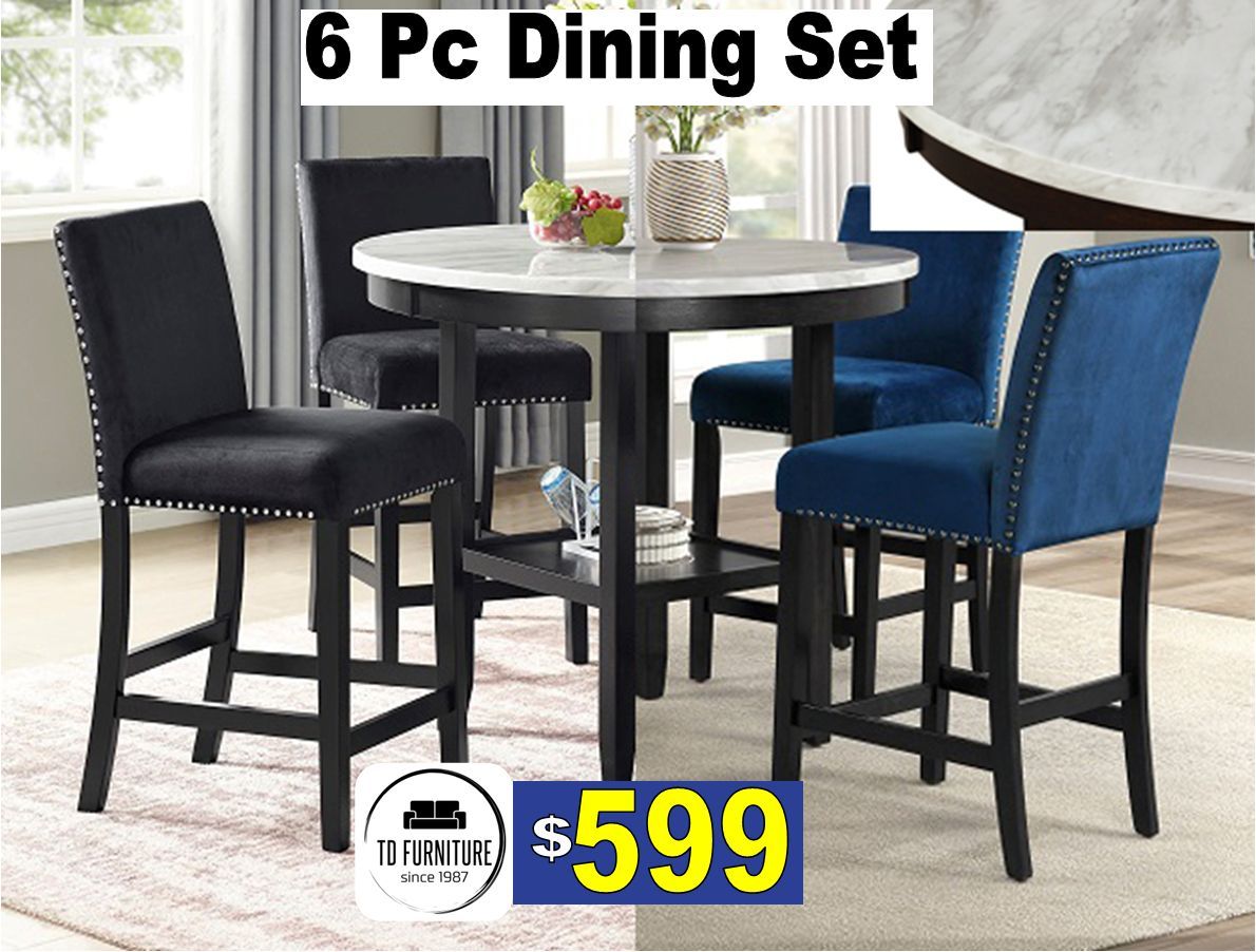 NEW PRICE!! Black And White Table Set