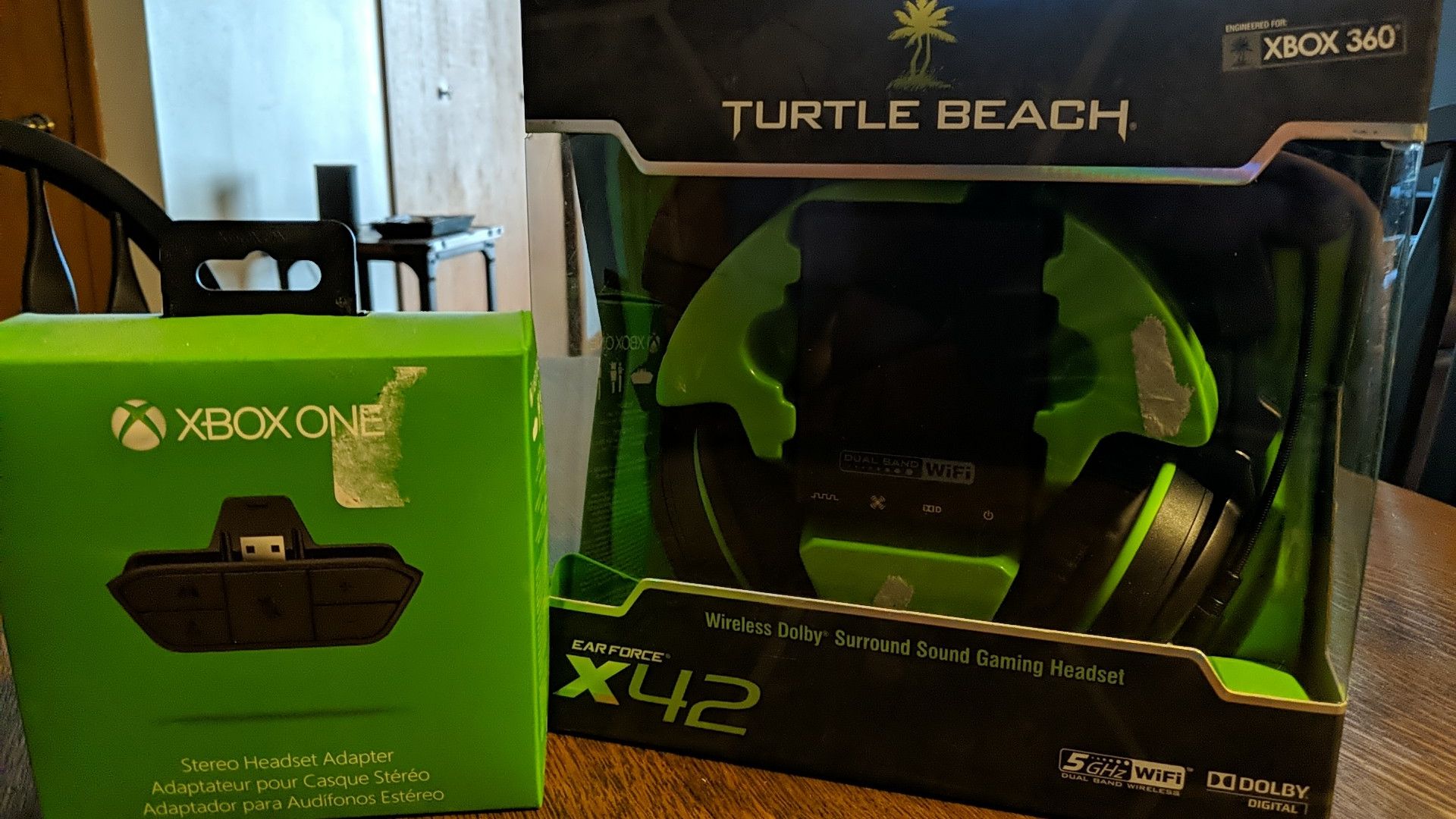 Turtle Beach Earforce x42 Wireless Dolby Surround Sound Gaming Headset w/ Xbox One Headset Adapter