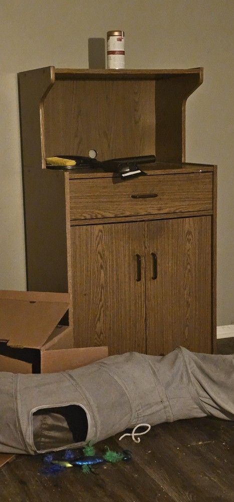 Free Cabinet Thing Full Of Dishes.