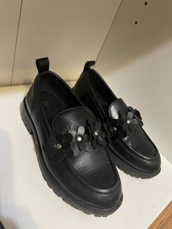 Black Slip On Shoes Kids 11