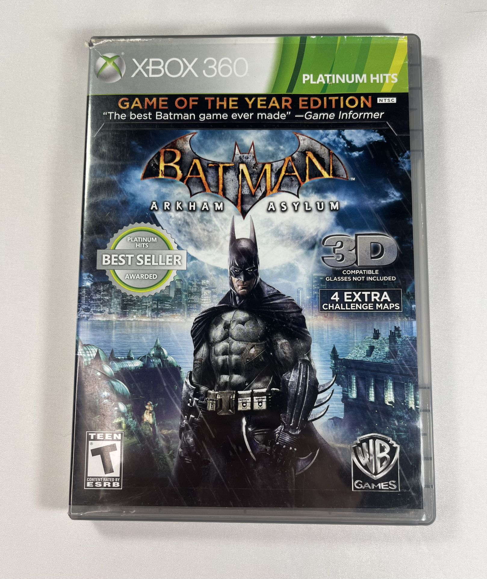 Batman: Arkham Asylum Game of the Year Xbox (contact info removed) Manual Included Tested