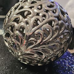 Large Sphere Silver Decor