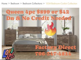 Queen New 4 Piece Bedroom Suite Delivered $899
