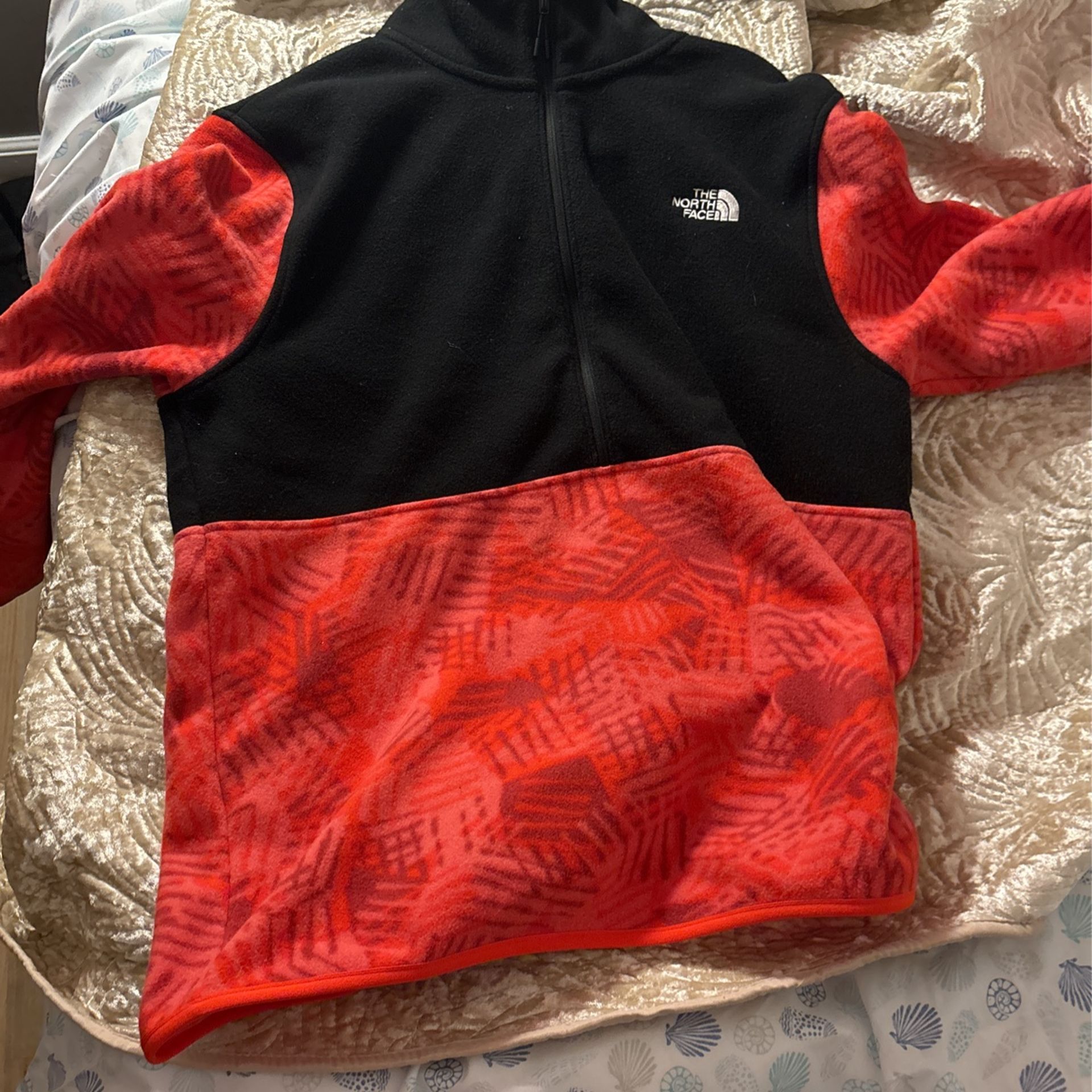 North Face Supreme Red Zip Up Coat