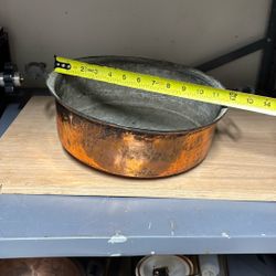 antique copper cooking pot