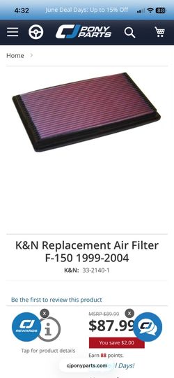 1(contact info removed) F150 KN Air Filter