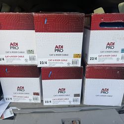 FOR SALE: (8) Boxes ADI PRO CAT6 Riser Cable - 1000 FT Each