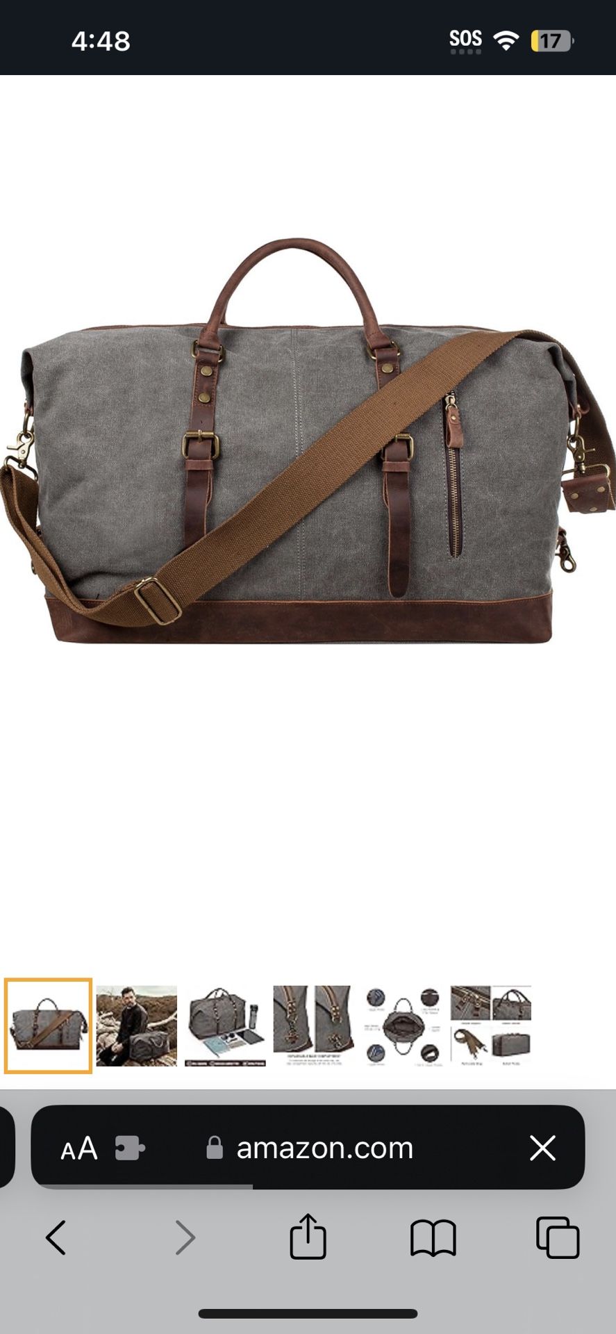 Men’s Canvas And Let her Duffle Bag