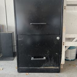 Two Drawer Metal Filing Cabinet 