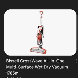 Bissel crosswave dry/wet vacuum