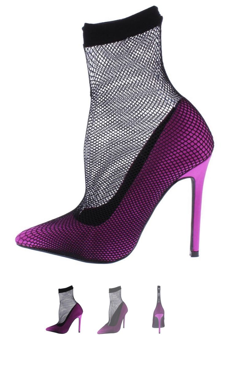 Purple fishnet size 8.5