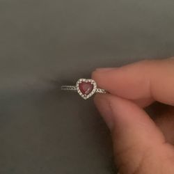Silver Heart Pandora Ring