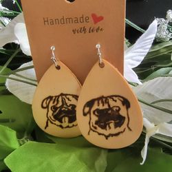 Pug Earrings 