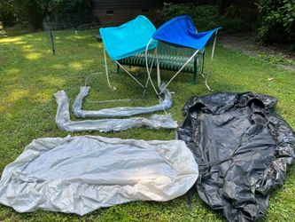 4 paddleboat canopy's , 2 boat covers, 1 extra frame. $300 value all yours for $60.