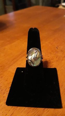 Beautiful Abalone silver ring