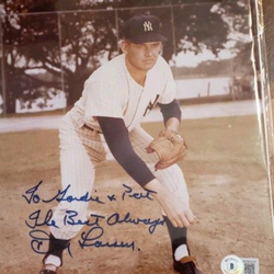 Don Larsen autographed 8x10 photo. Beckett certified