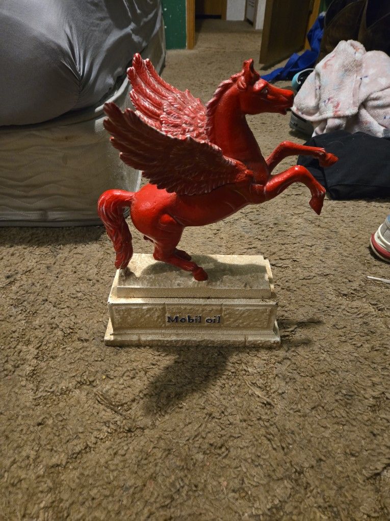 Vintage Mobile One Pegasus Statue
