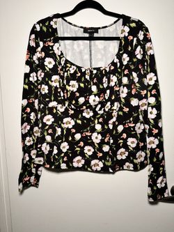 Floral Black Long Sleeve 