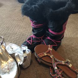 Girls Size 3 Boots Ans Sandals