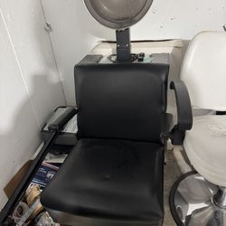 Black Hair Salon Dryer Chair