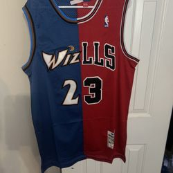 NBA Michael Jordan red and blue split jersey size XXL