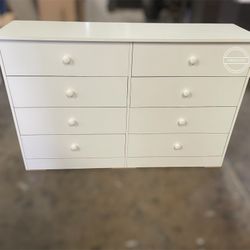 White 8 Drawer Dresser “55w”