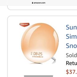 Sunrise Alarm Clock, Homagical Wake-Up Light Alarm Clock with Colored Sunrise Simulation & Sunset Fading Bedside Night Lamp, Dual Alarms, 7 Natural So