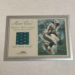 2003 Fleer Showcase Ricky Williams Avant Card Dolphins Jersey #/999 AV-RW