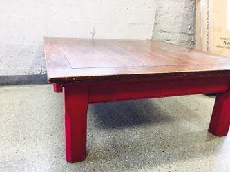Large solid wood coffee table