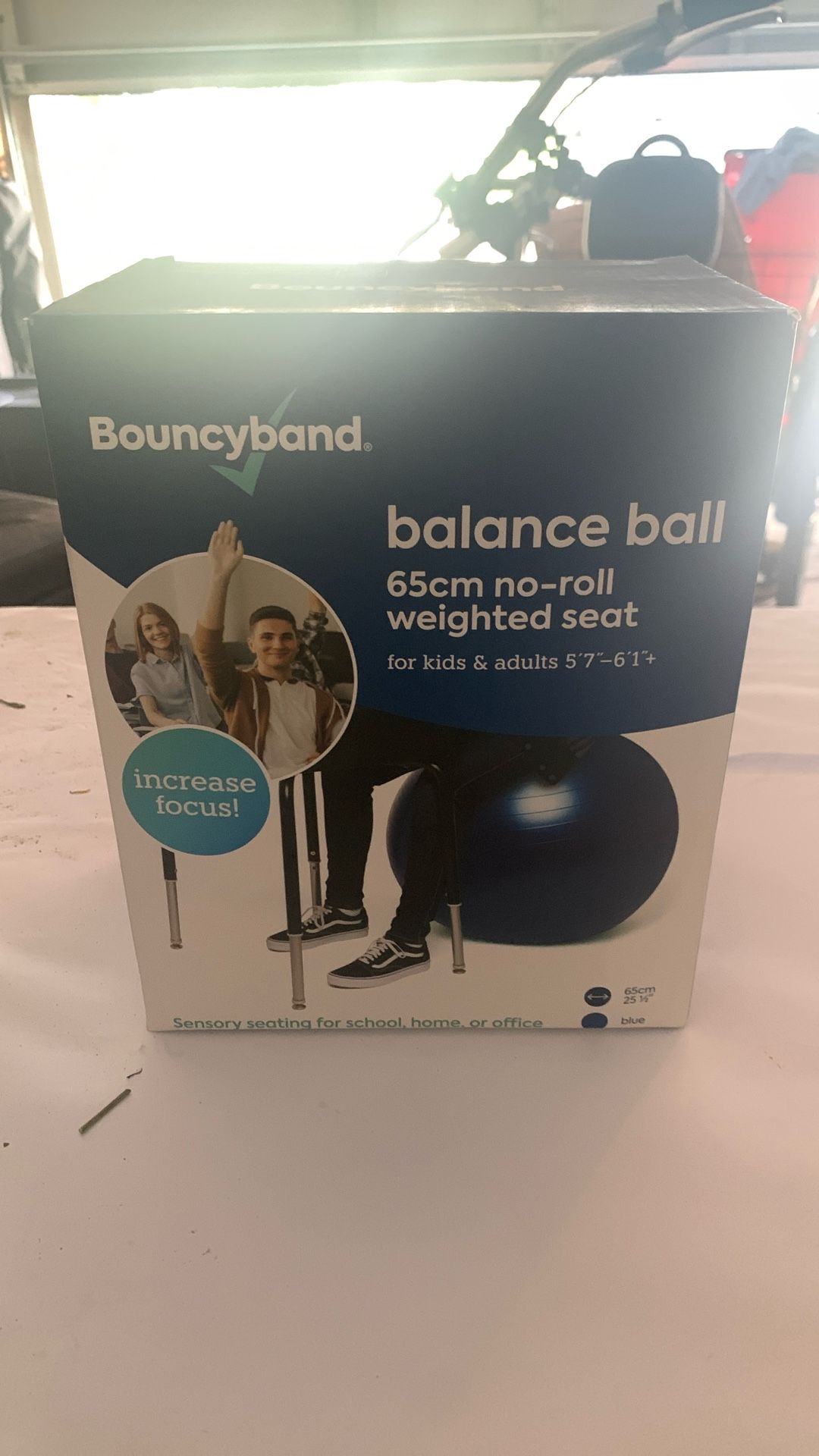 New- Sealed Box- Bouncyband balance ball Seat 65cm No-roll Weighted Seat For Kid And Adults