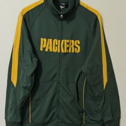 Green Bay Packers NFL Team Apparel Jacket Full Zip Up Size Large