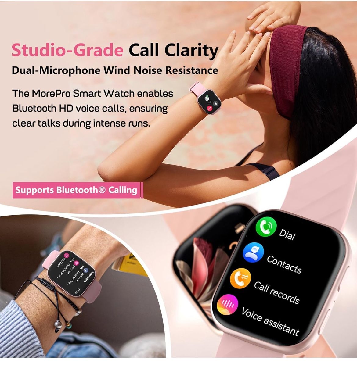 Smart Watch(Make/Answer Call)1.85"Fitness Tracker with24/7Heart Rate&Blood Pressure Monitor,Blood Oxy-gen Sleep Tracking,120+Sports Activity Tracker f