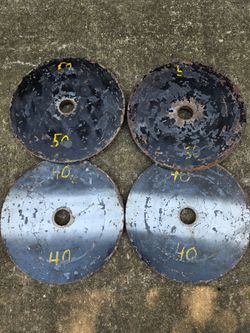 Homemade Steel 42lb and 55lb Olympic Weight Plates